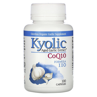 Kyolic Aged Garlic Extract CoQ10, Formula 110, 100 Capsules