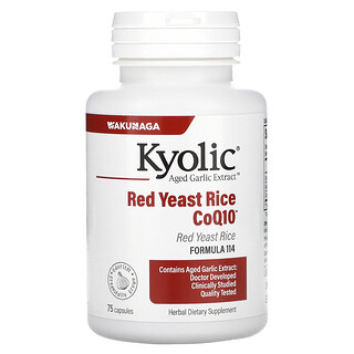 Kyolic, Aged Garlic Extract™, Red Yeast Rice Plus CoQ10,  Formula 114, 75 Capsules