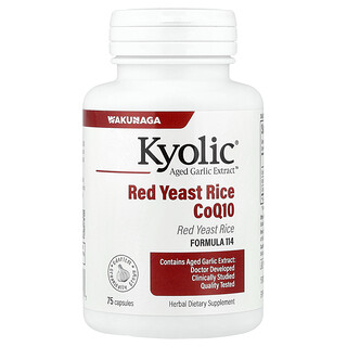 Kyolic, Aged Garlic Extract™, Red Yeast Rice Plus CoQ10 ,Formula   114, 75 Capsules