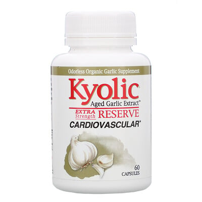 Kyolic Aged Garlic Extract, повышенная сила действия, 60 капсул