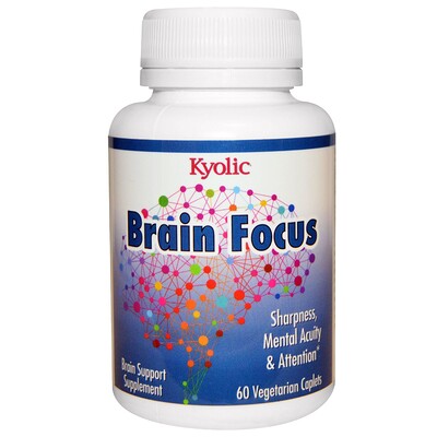 Kyolic Brain Focus, 60 вегетарианских капсул