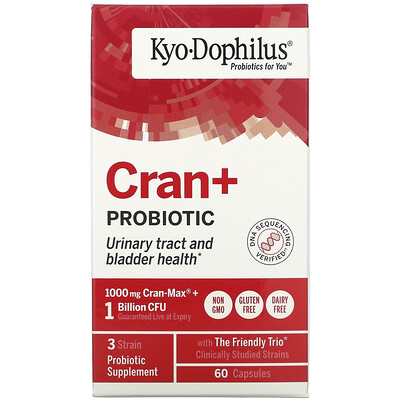 Kyolic Kyo-Dophilus, Cran+ Probiotic , 60 Capsules