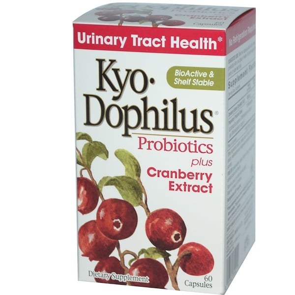 Wakunaga - Kyolic, Kyo-Dophilus, пробиотики, с экстрактом клюквы, 60 капсул