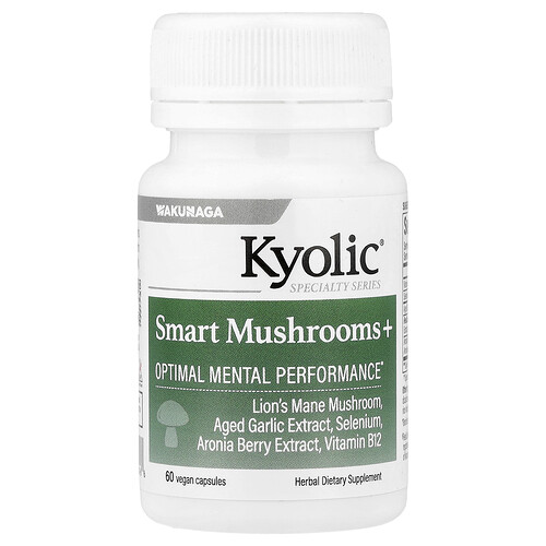Kyolic, Specialty Series, Smart Mushrooms+, 60 vegane Kapseln