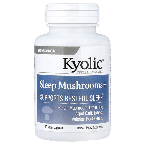 Kyolic, Specialty Series, Sleep Mushrooms+, 60 vegane Kapseln