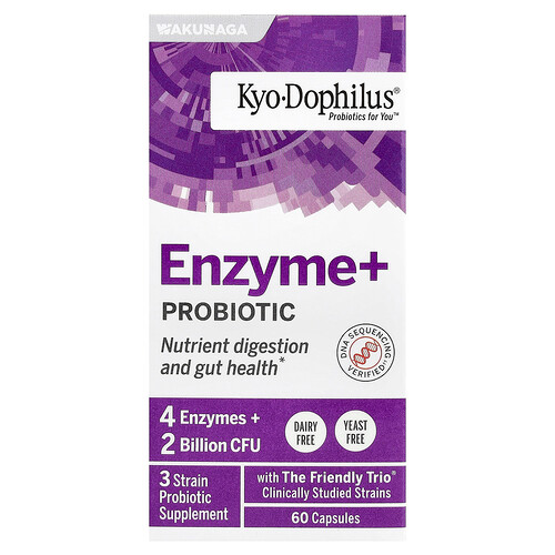 Kyolic, Kyo Dophilus®, Enzym+ Probiotikum, 60 Kapseln