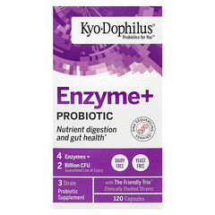 Kyo-Dophilus®, пробіотик Enzyme+, 120 капсул