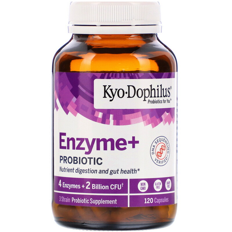 Kyolic, KyoDophilus, Enzyme+ Probiotic, 2 Billion CFU, 120 Capsules