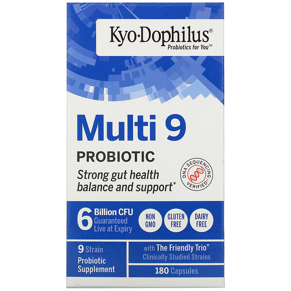Kyolic‏, Kyo-Dophilus, Multi 9 Probiotic, 6 Billion CFU, 180 Capsules