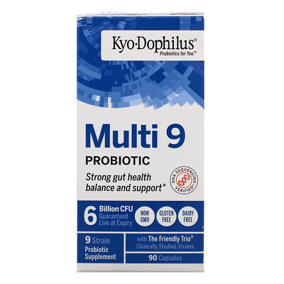 Kyolic Kyo-Dophilus, Multi 9 пробиотик, 6 млрд КОЕ, 90 капсул