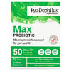 Kyolic‏, Kyo-Dophilus،‏ Max Probiotic،‏ 50 مليار وحدة تشكيل مستعمرة، 30 كبسولة نباتية