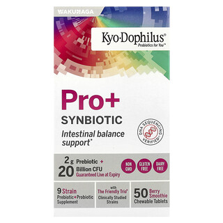 Kyolic, Kyo-Dophilus® Pro+ Synbiotic，浆果奶昔，50 片咀嚼片