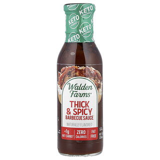 Walden Farms, Kalın ve Baharatlı Barbekü Sosu, 12 fl oz (355 ml)