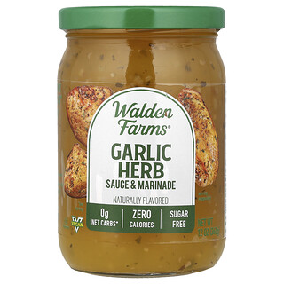 Walden Farms, Sarımsaklı Ot Sosu ve Marine, 12 oz (340 gr)
