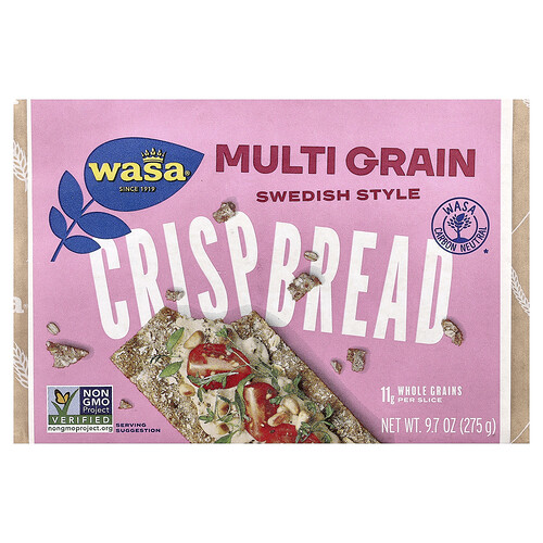 Wasa Flatbread, Vollkorn-Knäckebrot, Mehrkorn, 275 g (9,7 oz.)