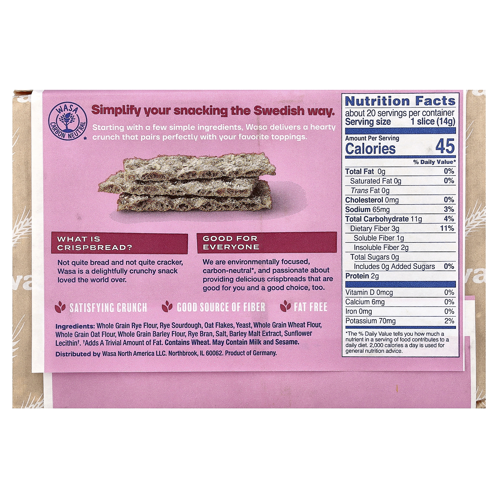 Crispbread, Multi Grain , 9.7 oz (275 g) - Picture 2 of 2