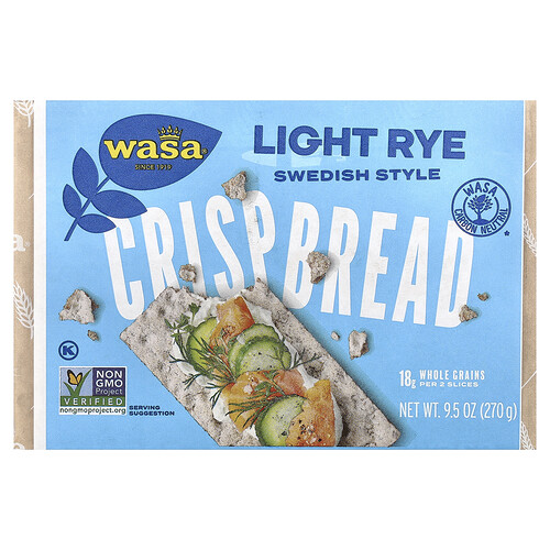 Wasa Flatbread Crispbread, Light Rye, 9.5 oz (270 g)