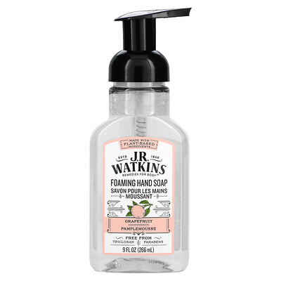 J R Watkins Пенящееся мыло для рук, грейпфрут, 266 мл (9 жидк. Унций)