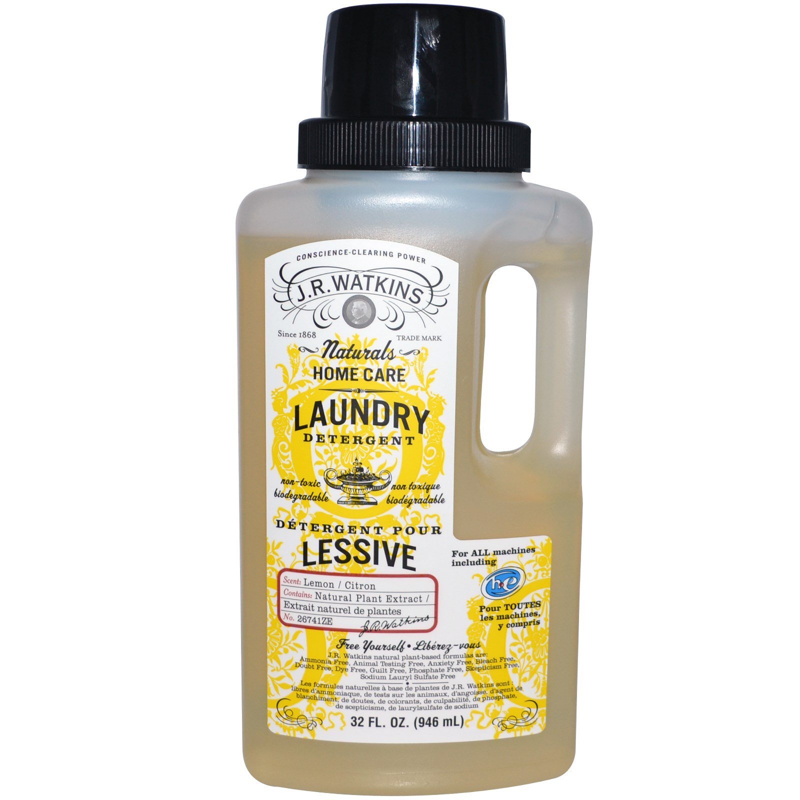 J R Watkins Laundry Detergent Lemon 32 Fl Oz 946 Ml Iherb