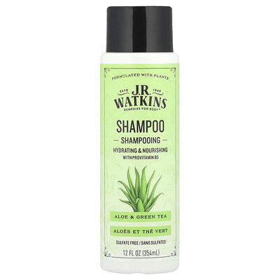 J R Watkins  Shampoo  Aloe & Green Tea  12 fl oz (354 ml)