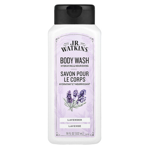 J R Watkins Body Wash, Lavender, 18 fl oz (532 ml)