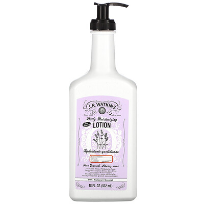 Купить J R Watkins Daily Moisturizing Lotion, Lavender, 18 fl oz (532 ml)