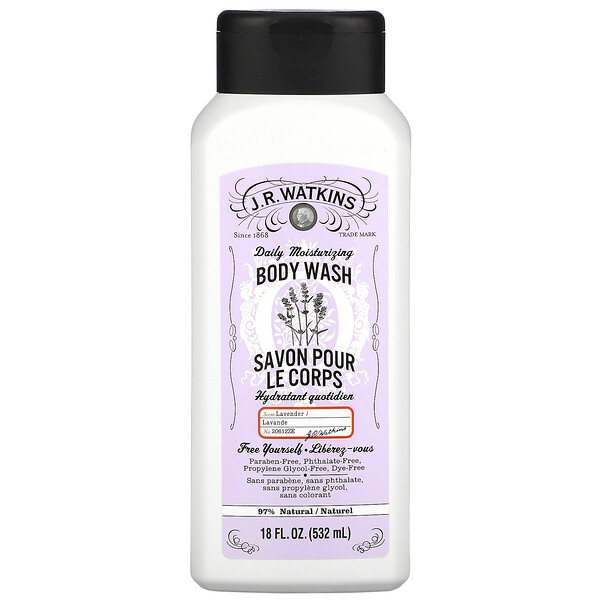 Daily Moisturizing Body Wash, Lavender, 18 fl oz (532 ml)