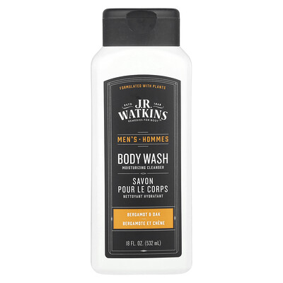 J R Watkins  Men's Body Wash  Bergamot & Oak  18 fl oz (532 ml)