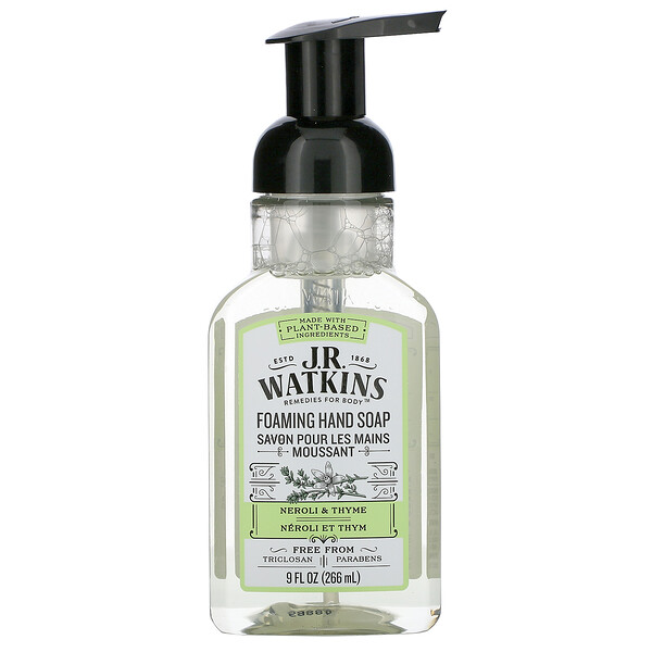 J R Watkins, Foaming Hand Soap, Neroli & Thyme, 9 fl oz (266 ml)