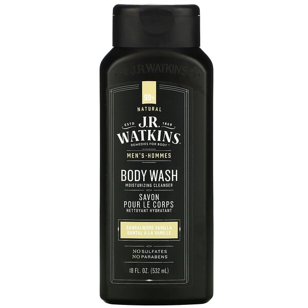 J R Watkins, Men's Body Wash, Sandalwood Vanilla, 18 fl oz (532 ml) iHerb