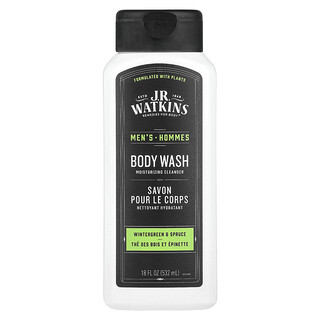 J R Watkins, Pánský sprchový gel, Wintergreen & Spruce, 18 fl oz (532 ml)