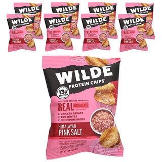 Wilde Brands, Protein Chips®, Himalayan Pink Salt, 8 Bags, 1.34 oz (38 g) Each