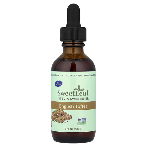 SweetLeaf Stevia, Endulzante con estevia, Tofe inglés, 60 ml (2 oz. líq.)