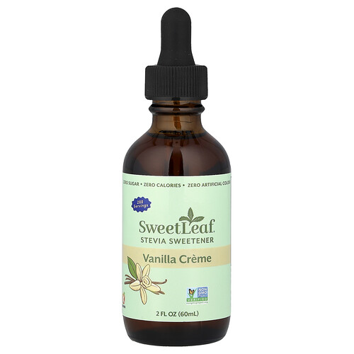 SweetLeaf Stevia, Endulzante con estevia SweetLeaf®, Crema de vainilla, 60 ml (2 oz. líq.)