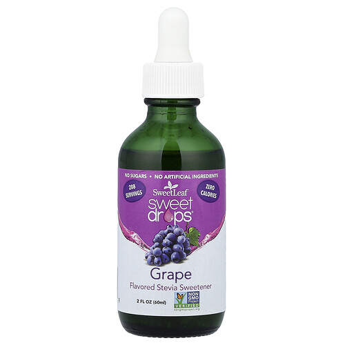 Sweetleaf Stevia Sweet Drops, Grape, 2 fl oz (60 ml)