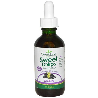 Wisdom Natural SweetLeaf, Liquid Stevia, Grape, 2 fl oz (60 ml)