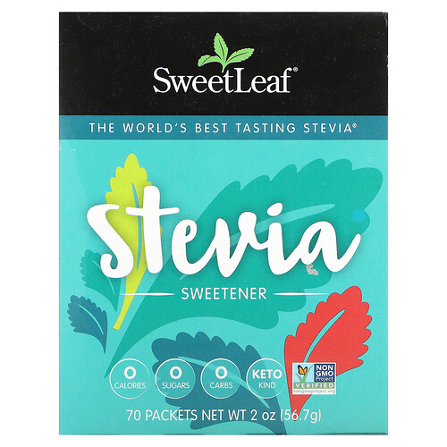 Sweetleaf Stevia Stevia Sweetener, 70 Packets, 0.028 oz (0.8 g) Each