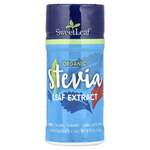 SweetLeaf Stevia, Organic Stevia Leaf Extract, Bio-Steviablattextrakt, 25 g (0,9 oz.)