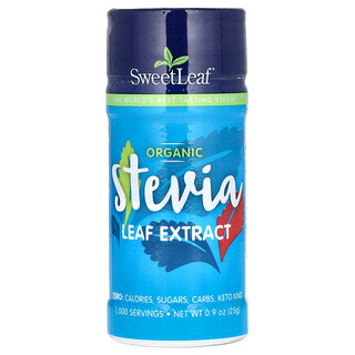 SweetLeaf Stevia, Extrato da Folha de Estévia Orgânica, 25 g (0,9 oz)