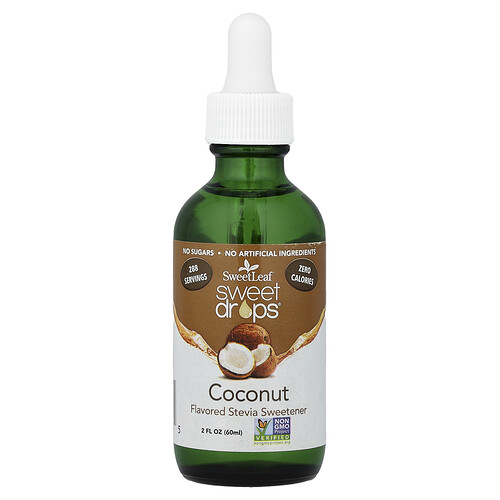 SweetLeaf Stevia, Sweet Drops®, Coconut, 2 fl oz (60 ml)