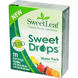 Отзывы о Виздом Натуралс, SweetLeaf, Sweet Drops Water Pack, 3 Flavor Bottles, .2 fl oz (6 ml) Each
