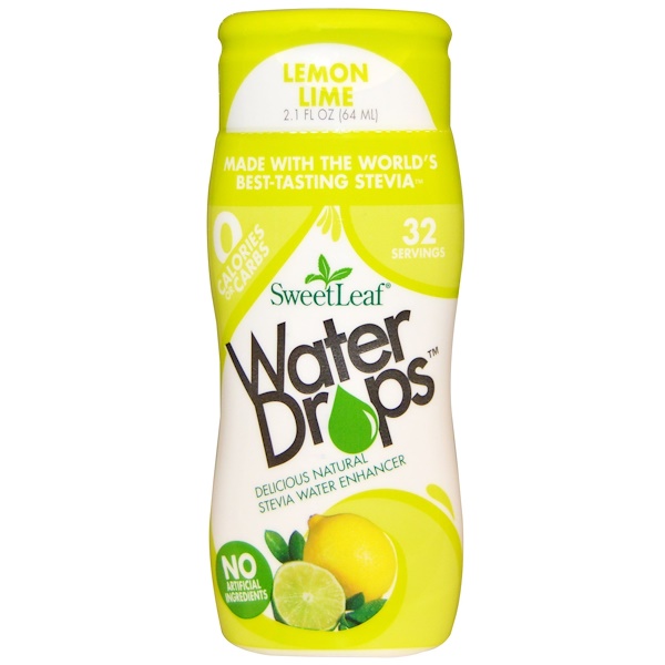 Wisdom Natural, Water Drops, Stevia Water Enhancer, Lemon Lime, 2.1 fl