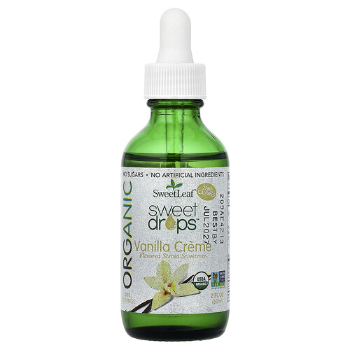 Sweetleaf Stevia Organic Sweet Drops™, Vanilla Creme, 2 fl oz (60 ml)