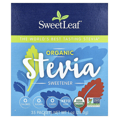 Product Image for SweetLeaf Stevia, Organic Stevia Sweetener, 35 Packets, 1 oz (28.3 g)