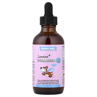 Wonder Paws, Superhero®, Colágeno 3X, Para perros, 118 ml (4 oz. líq.)