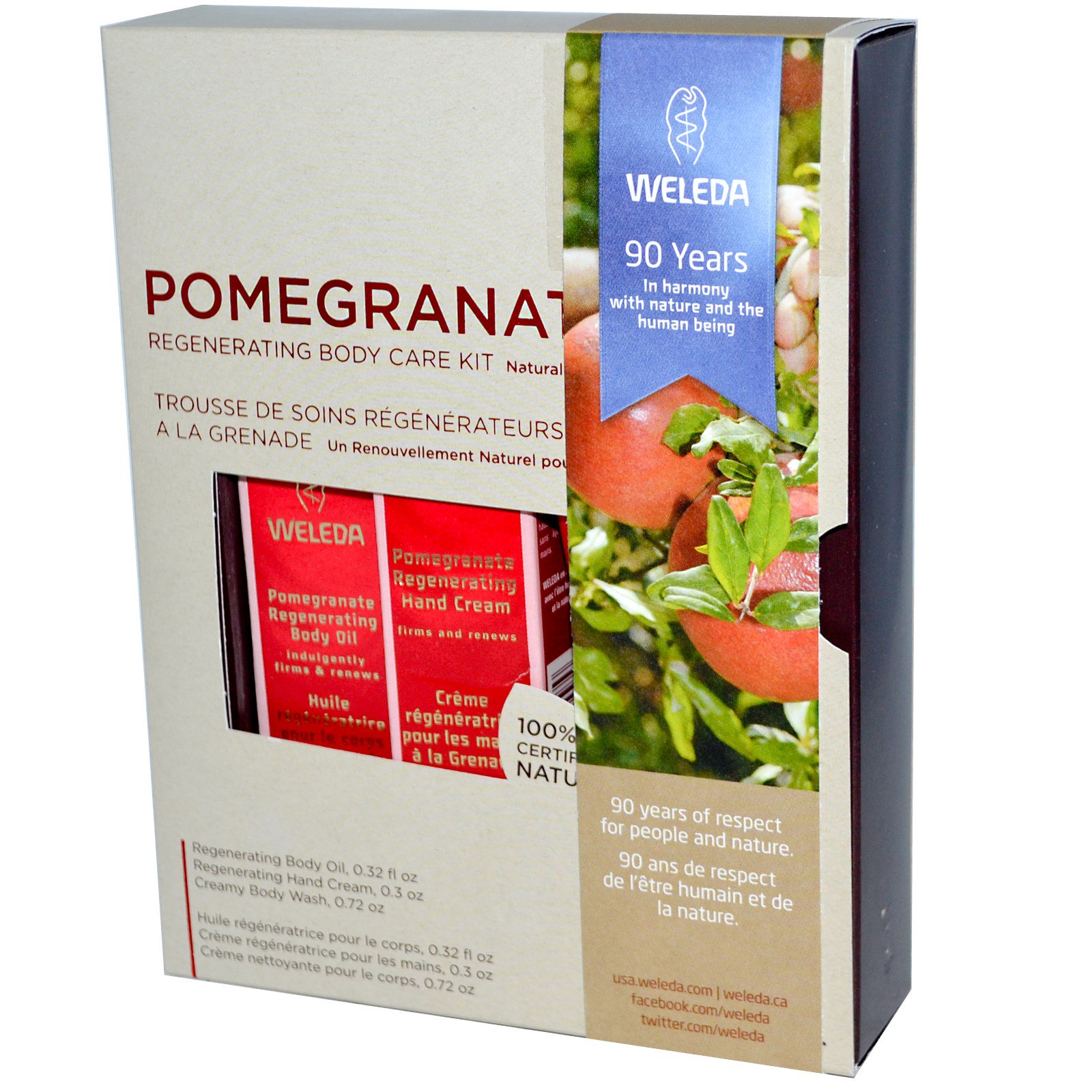 Weleda Pomegranate Regenerating Body Care Kit 3 Piece Kit Iherb 2379