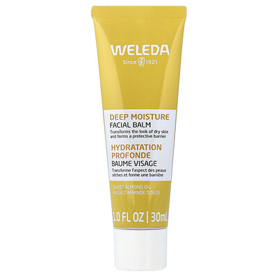 Weleda, Deep Moisture Facial Balm, Sweet Almond Oil and Beeswax , 1 fl oz (30 ml)