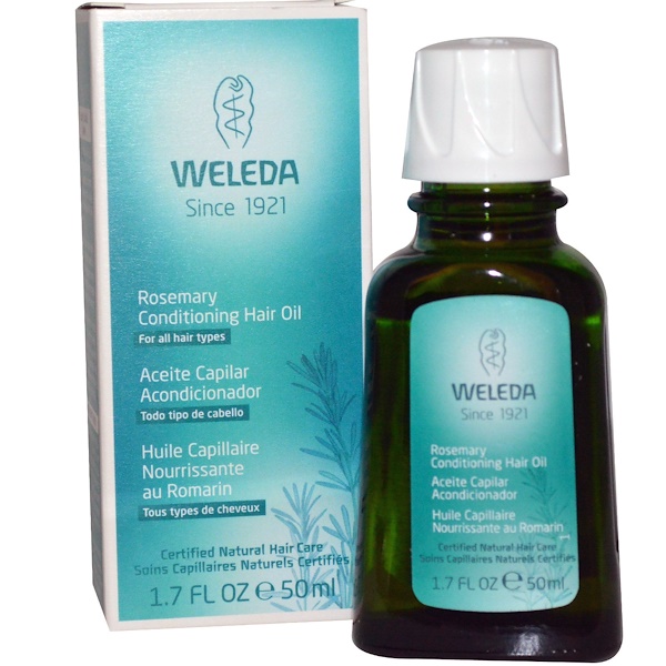 для волос iherb Weleda, Масло розмарина для восстановления волос, 1.7 жидких унций (50 мл)