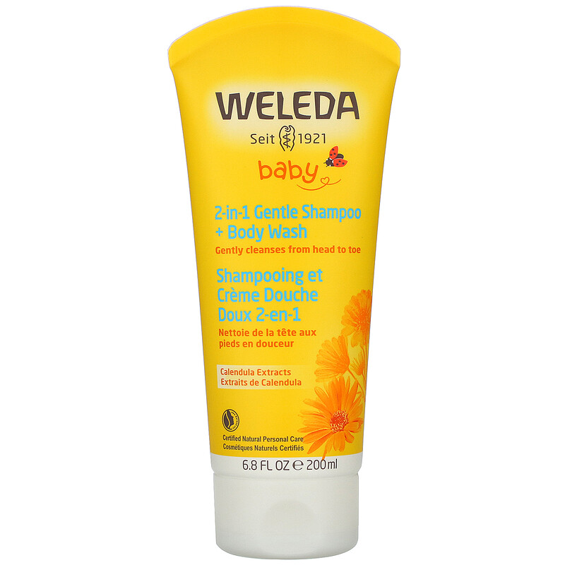 Weleda, Calendula Extracts, 2in1 Gentle Shampoo + Body Wash, 6.8 fl
