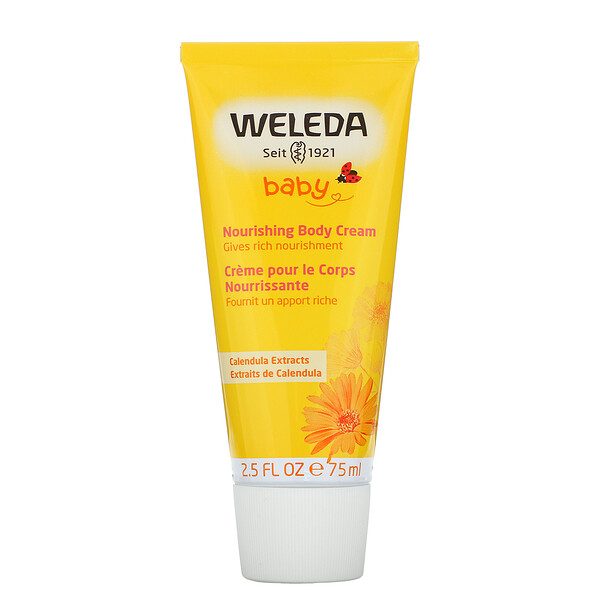 Weleda, Baby, ΠΏΠΈΡΠ°ΡΠ΅Π»ΡΠ½ΡΠΉ Π΄Π΅ΡΡΠΊΠΈΠΉ ΠΊΡΠ΅ΠΌ Π΄Π»Ρ ΡΠ΅Π»Π°, Ρ ΡΠΊΡΡΡΠ°ΠΊΡΠ°ΠΌΠΈ ΠΊΠ°Π»Π΅Π½Π΄ΡΠ»Ρ, 75Β ΠΌΠ» (2,5Β ΠΆΠΈΠ΄ΠΊ.Β ΡΠ½ΡΠΈΠΈ)